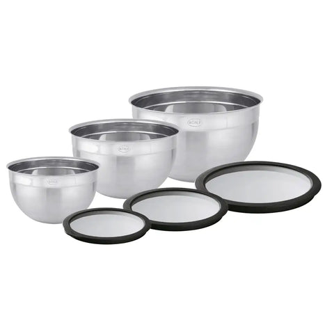 Набір мисок 3 шт. зі скляними кришками (Ø 8 12 16 см) RÖSLE 132054 - Bowl