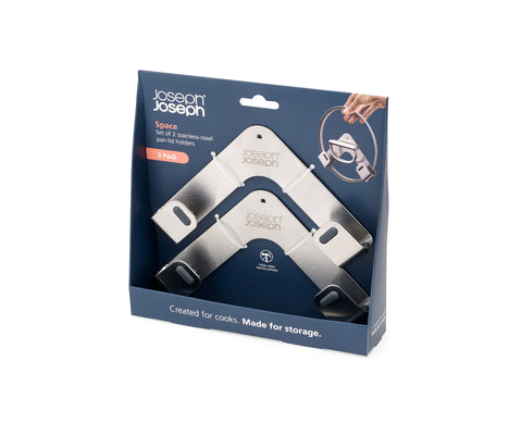 Набір із 2 тримачів  із нержавіючої сталі для кришок Joseph Joseph 45059