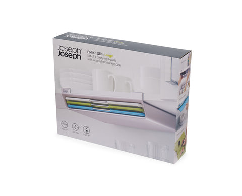 Набір різнокольорових дощок Folio Slim, 3шт. для установки під полицю, Joseph Joseph 60235