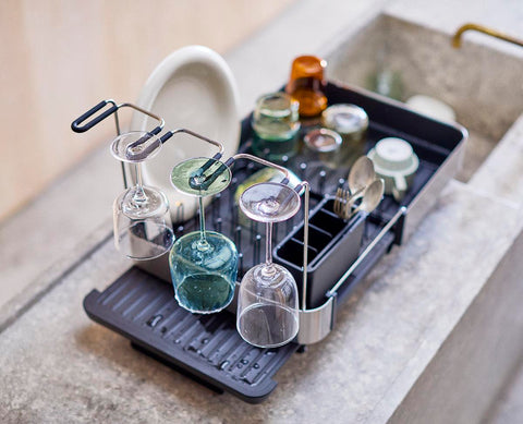 Розширювана сушарка для посуду Extend Steel Plus з підставкою для винних келихів Joseph Joseph 6500040