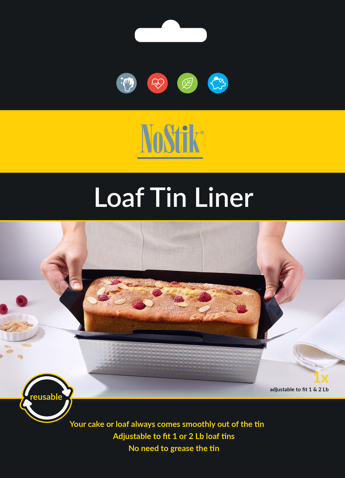 Тефлонова багаторазова підкладка прямокутна для торта Bake & Fry NoStik 17.084