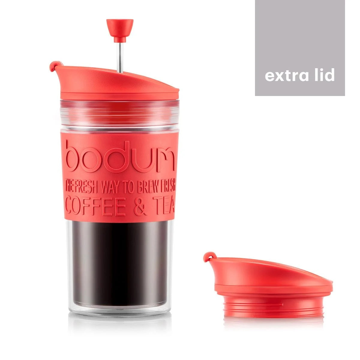 Френч-прес TRAVEL PRESS з додатковою кришкою та подвійними стінками, 0,35 л BODUM K11102-04