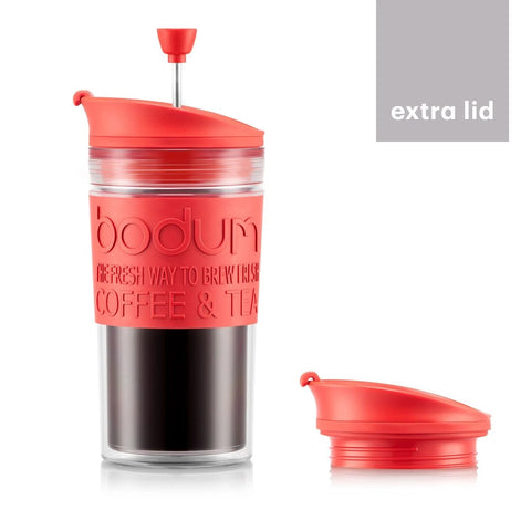 Френч-прес TRAVEL PRESS з додатковою кришкою та подвійними стінками, 0,35 л BODUM K11102-04
