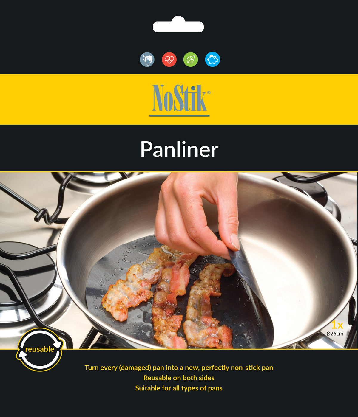 Тефлоновий багаторазовий вкладиш для сковороди Bake & Fry NoStik 15.064