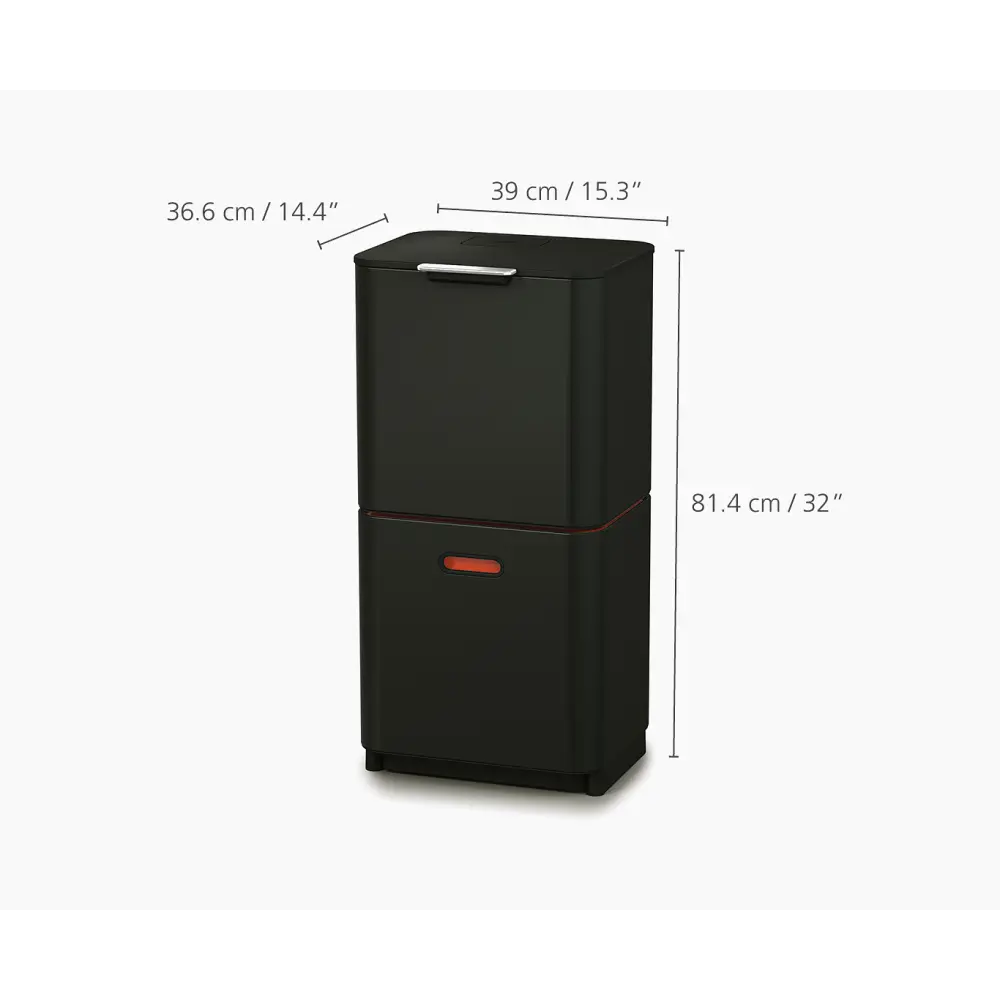 Контейнер для відходів та вторинної сировини Totem Max 60л Чорний Joseph Joseph 30106