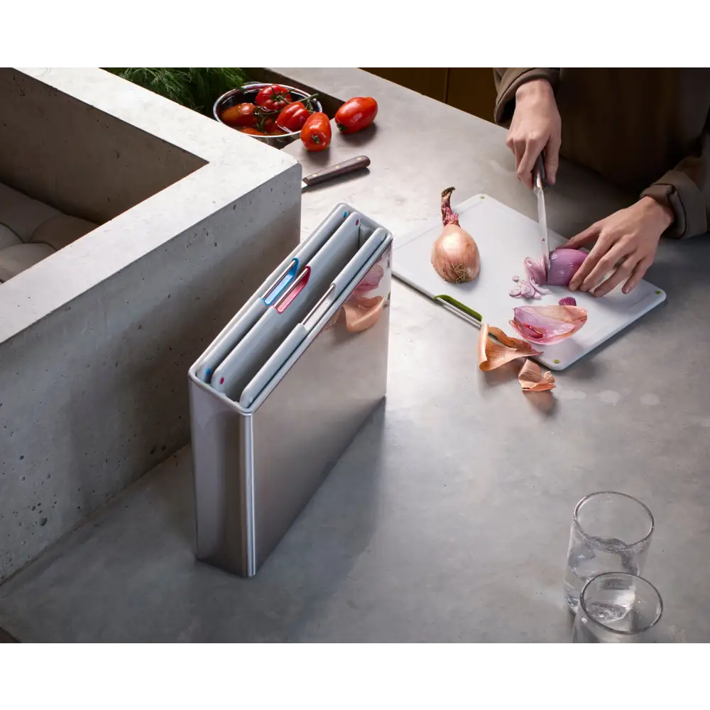 Набір дощок Folio 4шт. в кейсі з нержавіючої сталі Joseph Joseph 1000072