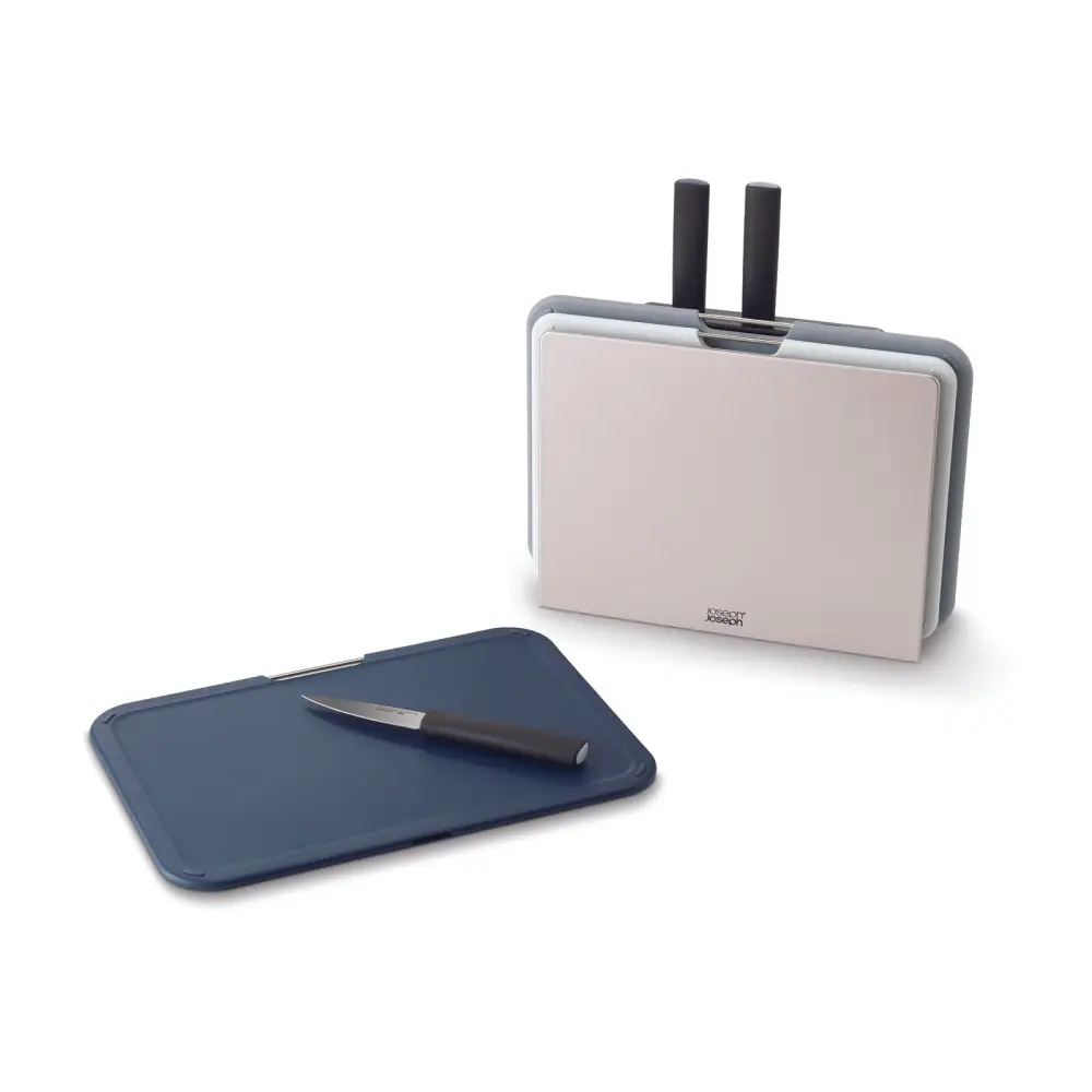 Набір обробних дощок з підставкою та ножами Nest Boards Plus 6 предметів 60194 - Food Storage Set