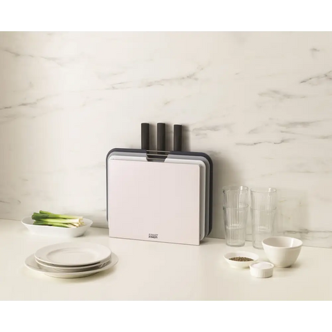 Набір обробних дощок з підставкою та ножами Nest Boards Plus 6 предметів 60194 - Food Storage Set