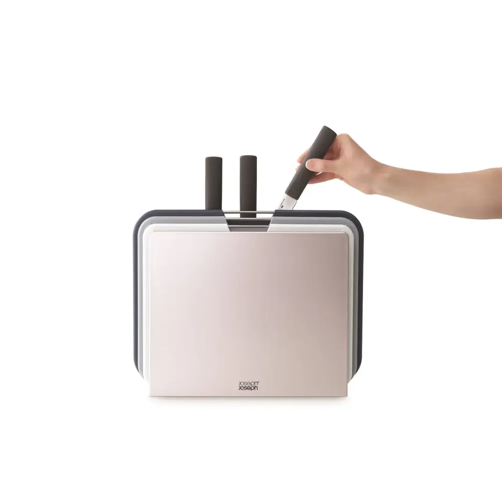 Набір обробних дощок з підставкою та ножами Nest Boards Plus 6 предметів 60194 - Food Storage Set
