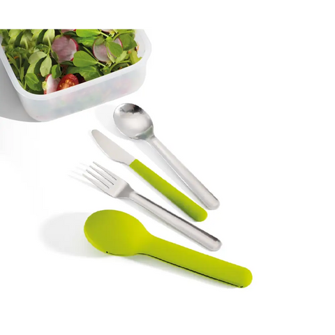 Набор столовых приборов из трех предметов и футляра - GREEN 81033 - Наборы кухонных приборов