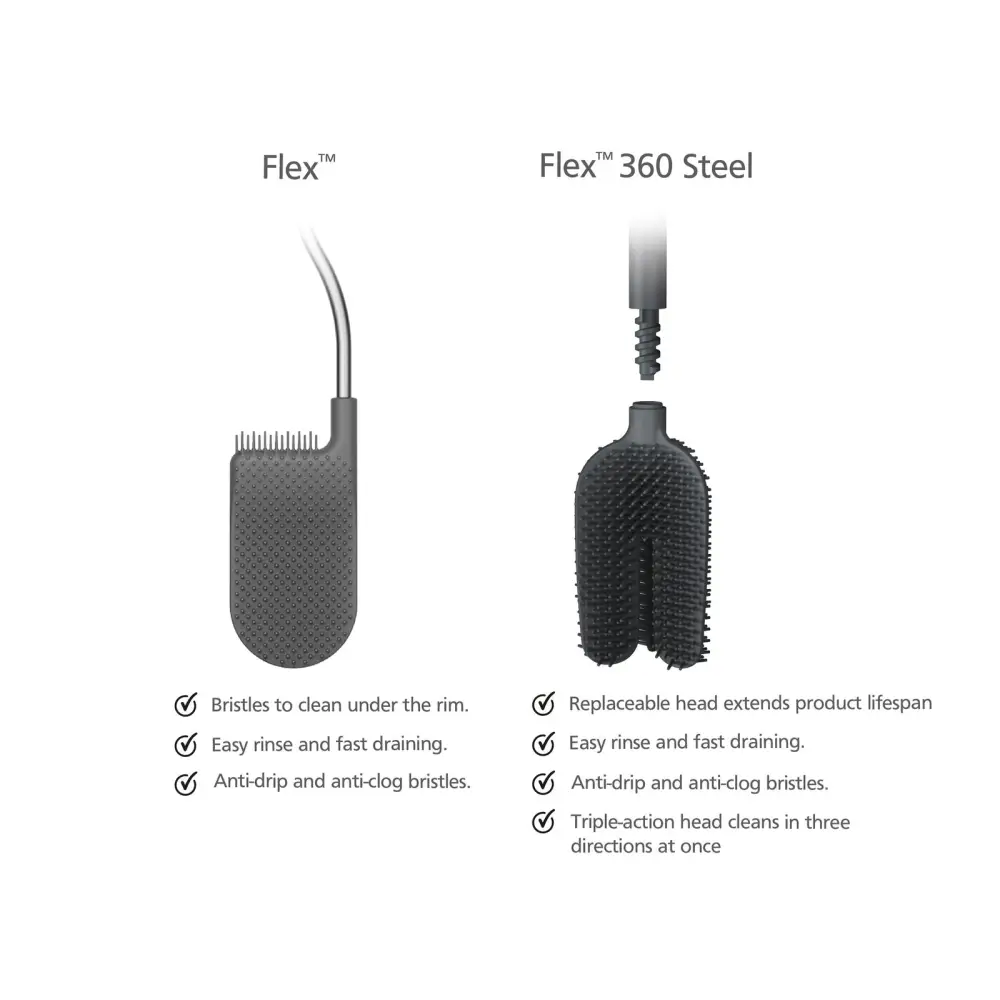 Щітка для туалету Flex™ 360 Luxe з оздобленням з нержавіючої сталі 70583 - Туалетный ершик