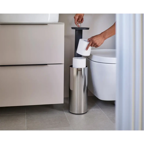 Скрытый держатель Easystore™ Luxe для рулона туалетной бумаги из нержавеющей стали 70593 - Туалетный ершик